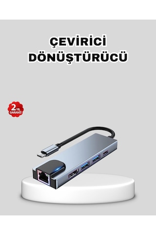 Northcity Type-c Çoklu Dönüştürücü Alüminyum Gövde, Hızlı Veri Aktarımı Ve 4k Uyumluluk