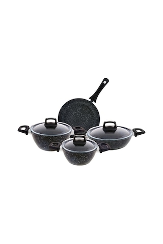 Emsan Oasis-S Blue Star 7 Parça Granit Tencere Set
