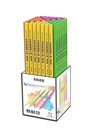 Silka Kaly Üçgen Neon Kurşun Kalem 144'Lü