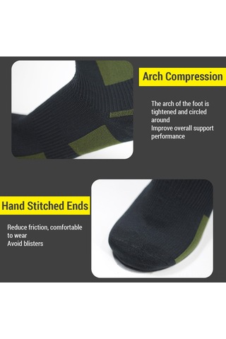 Gajeena "su Geçirmez Uzun Konforlu Outdoor Çorap - Yürüyüş, Kamp, Bisiklet İçin" Yeşil