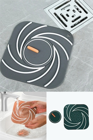 Silikon Kötü Koku Önleyici Delikli Banyo Mutfak Lavabo Koku Önleyici Sızdırmaz Ped Gri Renk