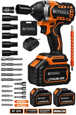 Butools ST -25 Turuncu 450 NM Akülü Somun Bijon Sökme Makinesi