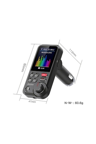 Novahub Bluetooth Araba Mp3 Çalar - Usb Bağlantılı, Hıfı Ses, Yüksek Bas, Eller Serbest Çağrı Fm Vericisi