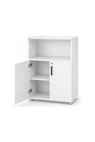 Ahşap 2 Kapaklı Dolap 80x38x120 Cm Şık Ve Dayanıklı -beyaz Kahverengi