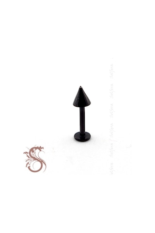 Sivri Uçlu Vücut Piercing 13 Mm Siyah Renk Çene P342 Siyah