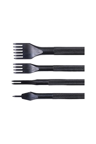 Trendooze Zımbalar Seti Sanatları Punch Prong El Dikiş Deri Delik Aracı Adet 6 4 4 3mm 2 1 Ap