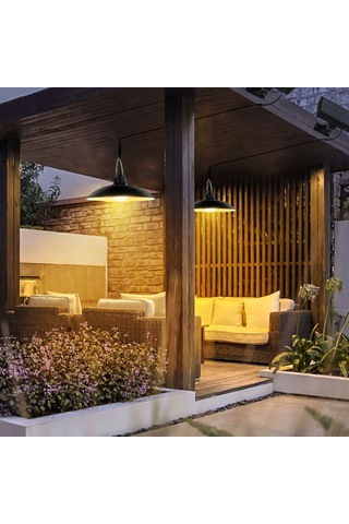 Neevoyu Güneş Enerjili复古tarafsıklı Lambası - Bahçe, Koridor İçin 16 Led 2 Aydınlatma Modu Ip65 Su Geçirmez Sıcak Işık Siyah