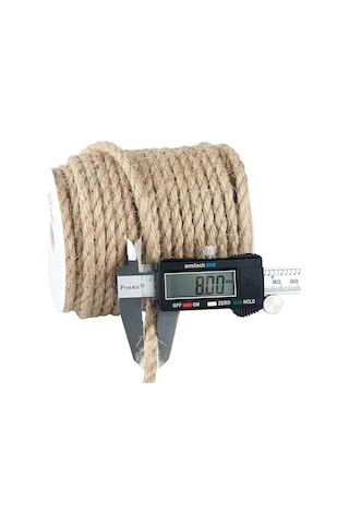 Jütburada Jüt Halat 8 Mm 50 Metre Hasır Dekor Süsleme İp