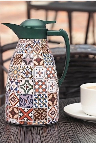 Roomours Andalusia Green Termos 0,75 Litre Endülüs Desenli Yeşil