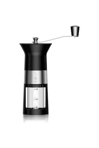 Manuel Kahve Değirmeni Paslanmaz Çelik, Mat Siyah Siyah