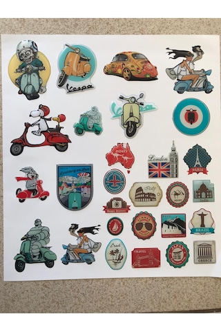Vespa Set Damla Sticker N11.42736