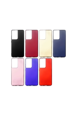 Samsung Uyumlu Galaxy S21 Ultra Kılıf Zore Premier Silikon Kapak-Kırmız