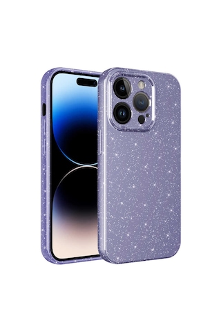 Apple Uyumlu iPhone 14 Pro Kılıf Kamera Korumalı Simli Silikon Üstün Koruma Ata Pro Tech Siyah