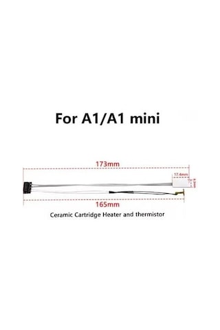 Bambu Lab A1/a1 Mini Seramik Isıtıcı Ve Sıcaklık Sensörü- 24v 50w