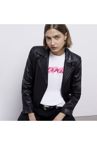 The Kooples Kadın Baskılı Beyaz T-shırt