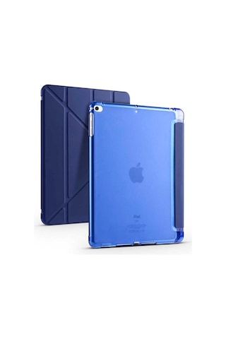 Apple Uyumlu iPad 9.7 2017 Kılıf Tri Folding Smart With Pen Standlı Kale