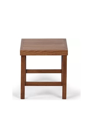 Atina Sabit Sehpa 40x40 - Dış Mekan Kare Ahşap Bahçe, Balkon Sehpası Çok Renkli