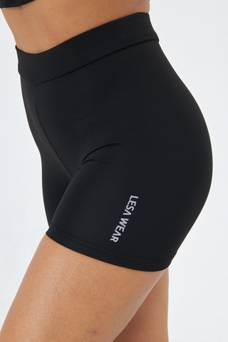 Lesa Wear Yüksek Bel Toparlayıcı Ve Sıkılaştırıcı Kısa Spor Şort Tayt Siyah
