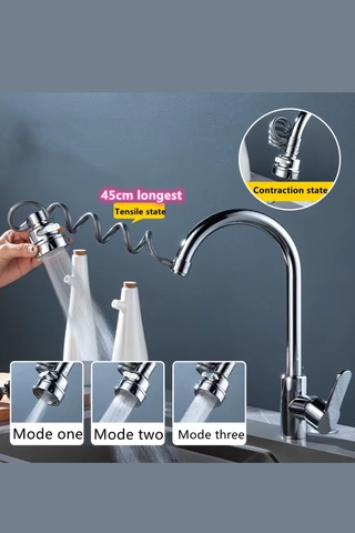 Yeni Lavabo Musluğu 360 Derece Dönme Filtresi Uzatma