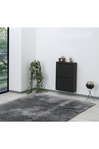 Arthur 2'li Ayakkabılık Siyah