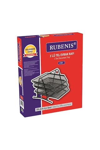 3 Lü Metal File Evrak Rafı 9181 Diğer