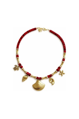Deniz Charm Kolye Kırmızı