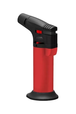 Thentech Profesyonel Ateş Yakmak İçin Gazlı Pürmüz Mangal Kamp Ateşi Yakmak İçin Standlı 1300 Derece Pürmüz Kırmızı
