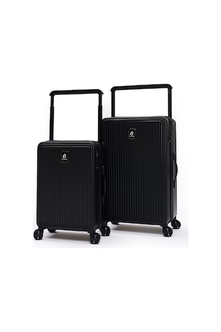 Elatae Vouge Exclusive Ultra Strong 2'li Valiz Seti Orta Boy - Kabin Boy Siyah V10737 Siyah