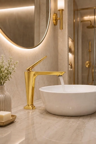 Sensa Kısa Lavabo Bataryası Mat Pırınc-altın Mat Pirinç Altın