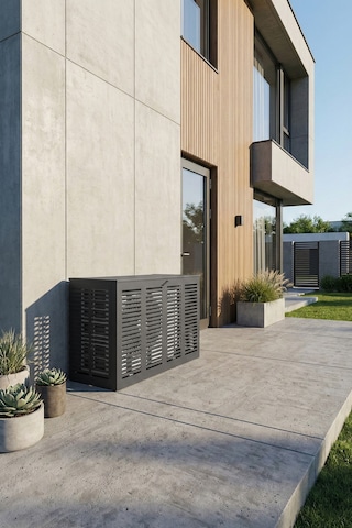 Klima Motoru/dış Ünite Gizleme/koruma Kafesi Xl 120x62x150 H Slotted Antrasit
