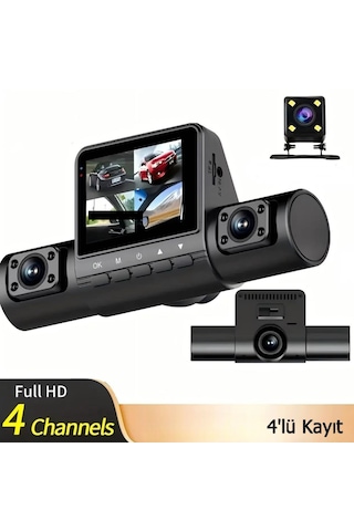 M90 Pro 1080p 4 Kameralı Araç İçi Kamera Ön Arka Ve İç Kayıt