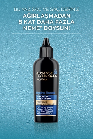 Avon Advance Techniques Hydra Boost nemlendirici Durulanmayan Saç Bakım Kremi 50 ML