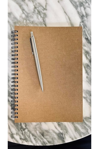 Lexroo Spiralli Notebook, Kraft Kapaklı, A5 Boyut 15x21 Cm , 100 Yaprak Noktalı