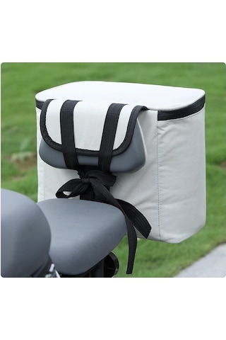 Dianziye Elektrikli Moto-siklet Arka Sandalye Depolama Çantası - Büyük Kapasiteli, Dayanıklı Malzeme, Kolay Kurulum - Bisiklet/boat Uyumlu Beyaz