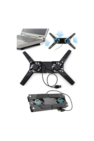 Mobee Portatif Katlanabilir Laptop Soğutucu Notebook Cooler 2 Fanlı