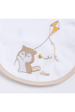 Chicco Bebek Nakışlı Mama Önlüğü 09101606000000 000033 Beyaz