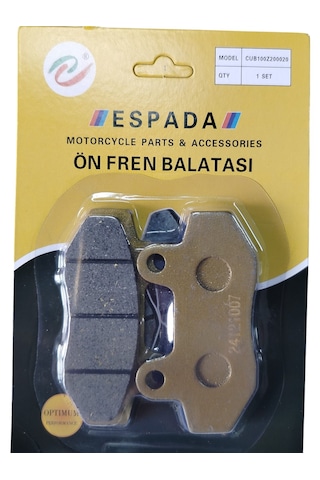 Cup 100cc Ön Disk Fren Balatası Standart Tip Cup 100cc Ön Disk Fren Balatası Standart Tip