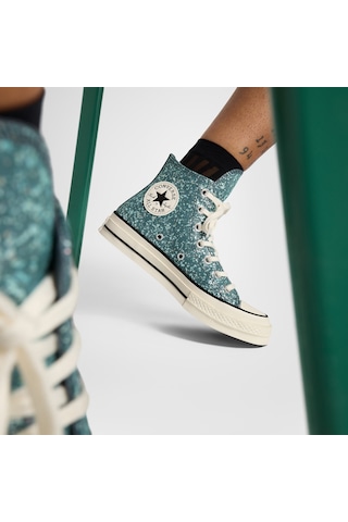 Converse Chuck 70 Glitter Unisex Mavi Sneaker-a10097c