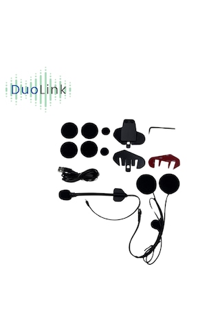 DuoLink X01 Pro İnterkom Bluetooth 6 Kişi Grup Motosiklet Kulaklık Müzik Paylaşımı Kask Intercom Sesli Yanıt
