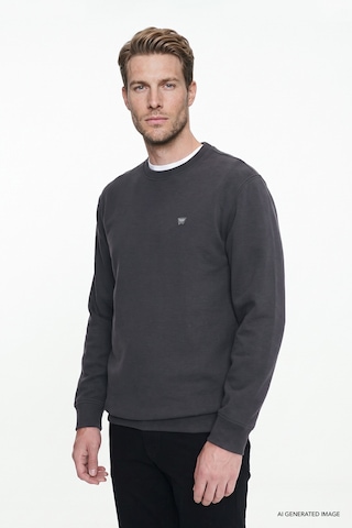 Wrangler Pamuklu Selanik Regular Fit Erkek Sweatshirt W2620080003 Antrasit