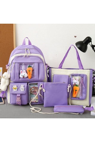 Ortaokul Öğrencileri İçin Büyük Kapasiteli Ve Yüksek Değerli Sırt Çantası Mor