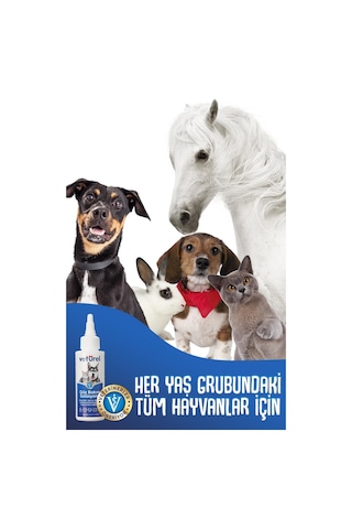 Veturel Kedi Göz Temizleme Solüsyonu Köpek Alerji Enfeksiyon Bakımı Göz Damlası 100 ML