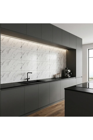 30x60 Cm Kendinden Yapışkanlı Duvar,banyo,tezgah Arası Mermer Desen -24 Adet 30 X 60 Cm