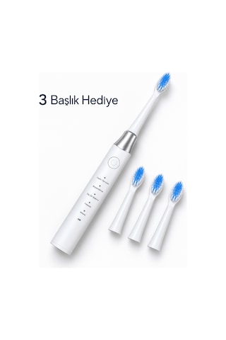 1. Hassas Ve Masaj Modlu Usb Şarjlı Beyaz Elektrikli Diş Fırçası