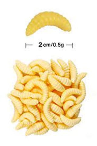 Tunalar Tarım10 X 2 Cm Silikon Yumuşak Sarı Kurtçuk Suni Balık Olta Yemi