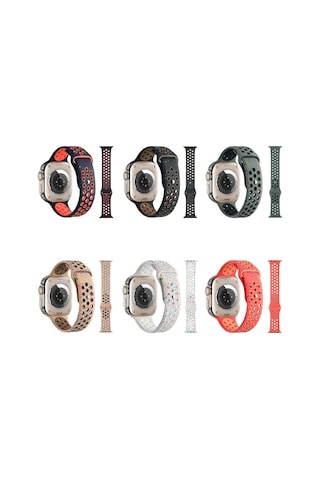 Watch 42mm Kordon Yeni Seri 2023 Krd-02 Uyumlu Strap Kayış Clo- Turuncu