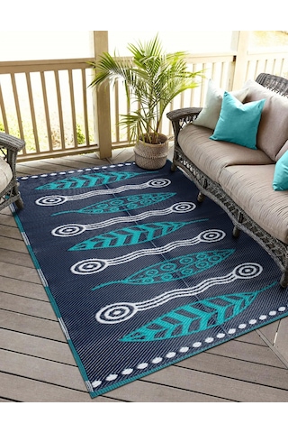 Konfor Halı Savana 8809 Plaj Kamp Piknik Bahçe Halısı Balkon Teras Hasır Mat Savan Halı
