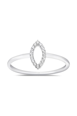 0.10 Karat Pırlanta Markiz Coronet Yüzük