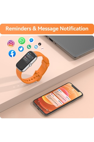 Geeroyoo Anyloop Alb1 Spor Akıllı Saat Turuncu - Ip68 Su Geçirmez, Kalp Atımı, Kan Oksijeni Ve Uyku İzleyici, Adım Ve Kalori Sayaç, 1.47 İnç Dokunmatik Ekran, 20+ Spor Modu