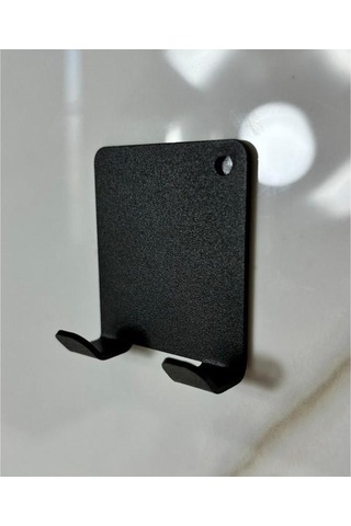 Zhltools Paslanmaz 2li Traş Bıçağı Tutucu Banyo Lif Askısı Çok Amaçlı Askı Siyah